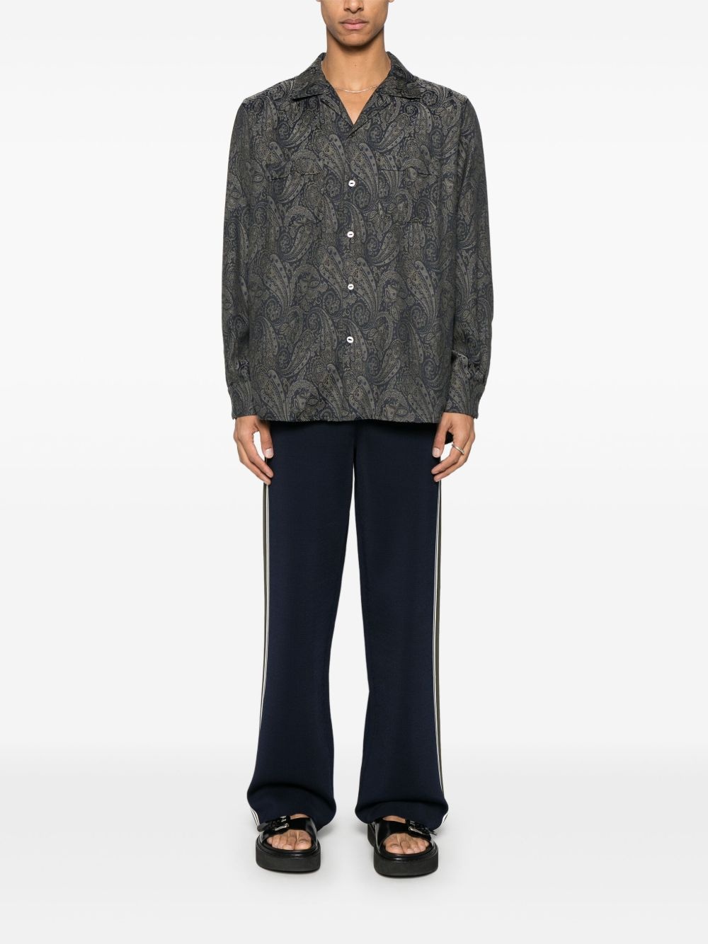 paisley-jacquard shirt - 2
