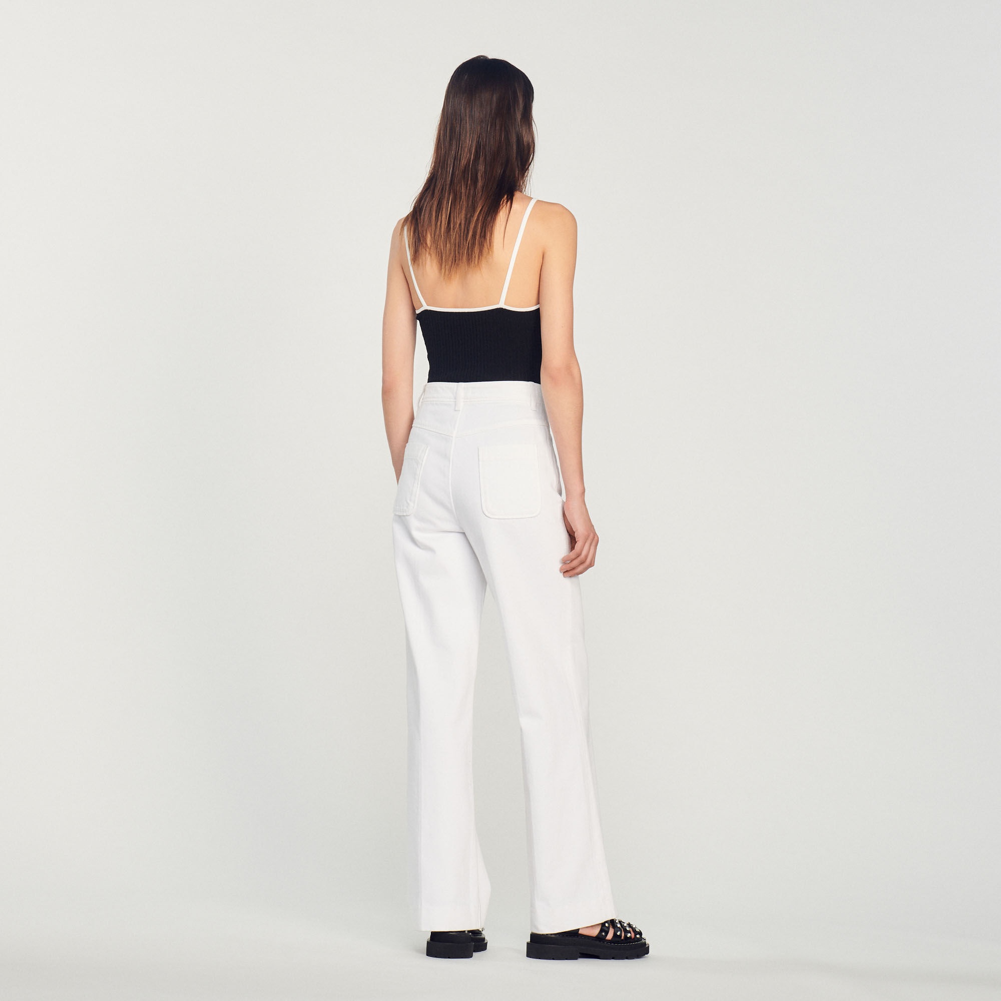 WIDE-LEG CANVAS PANTS - 5