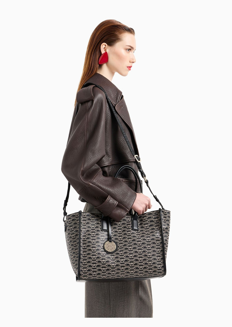 모노그램 인쇄를 가진 중간 shopper 부대 7