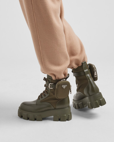 Prada Monolith leather and Re-Nylon boots with pouch outlook