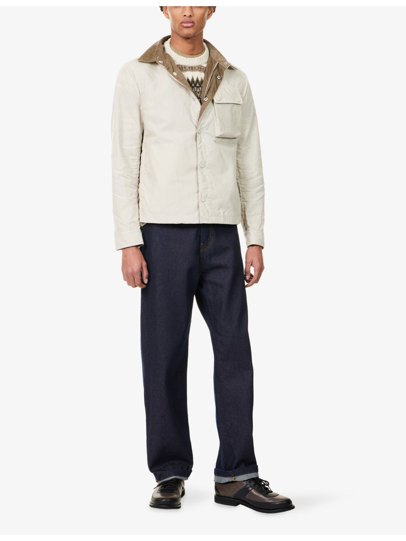 Belstaff Corduroy-Collar Zip-Up Cotton Jacket outlook