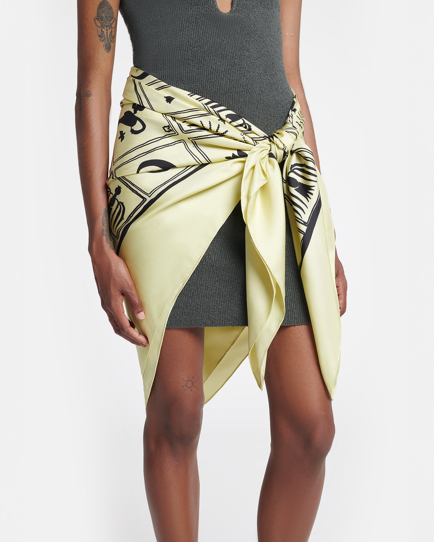 Printed Silk Scarf - 6