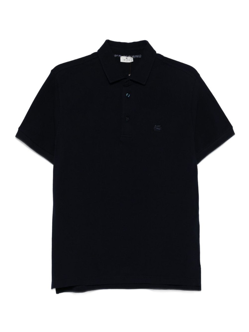 logo-embroidered polo shirt 1