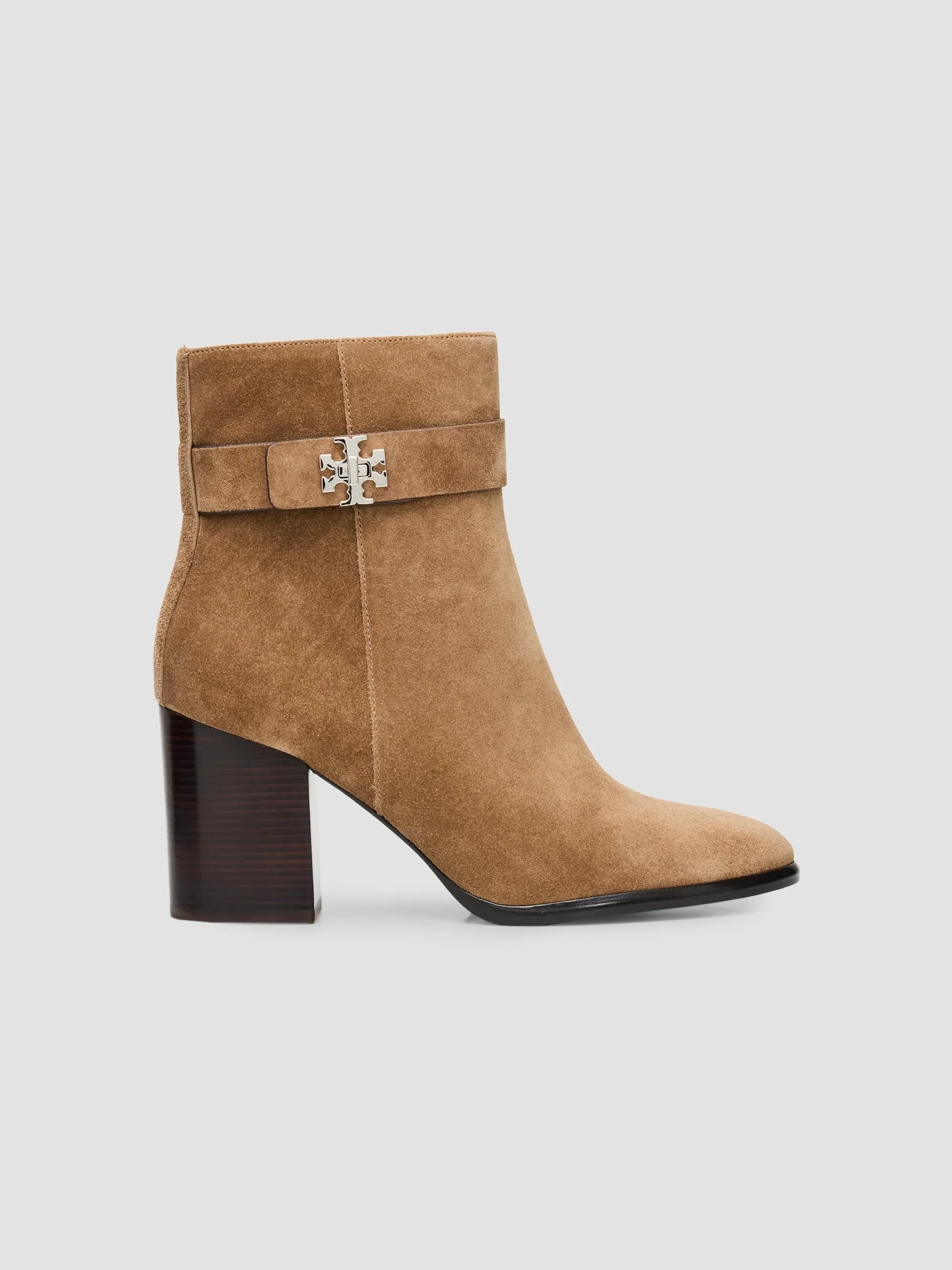 Women's Turnlock 70MM Suede Ankle Boots - River Rock - 1