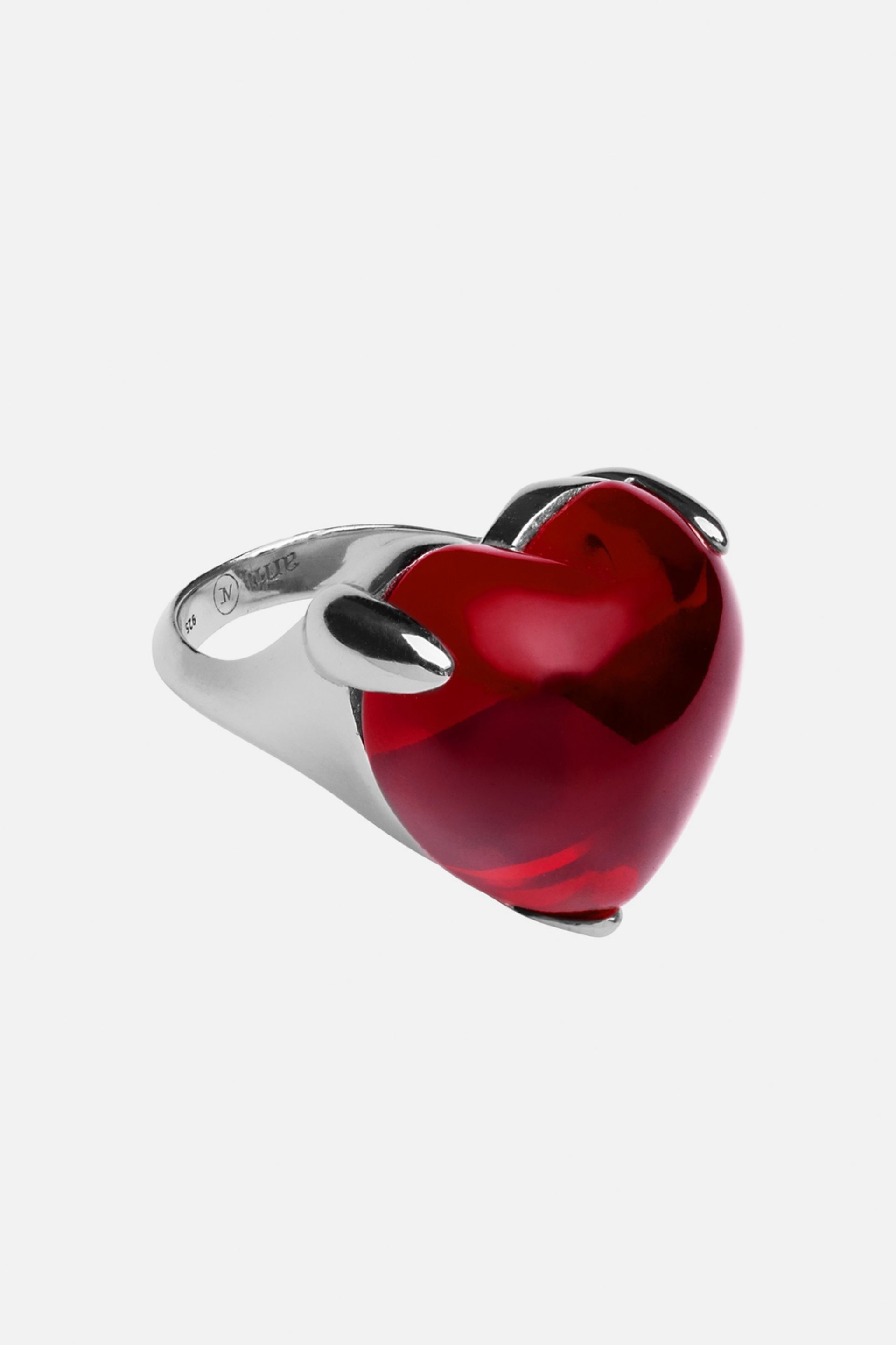 Single Red Heart Ring - 1