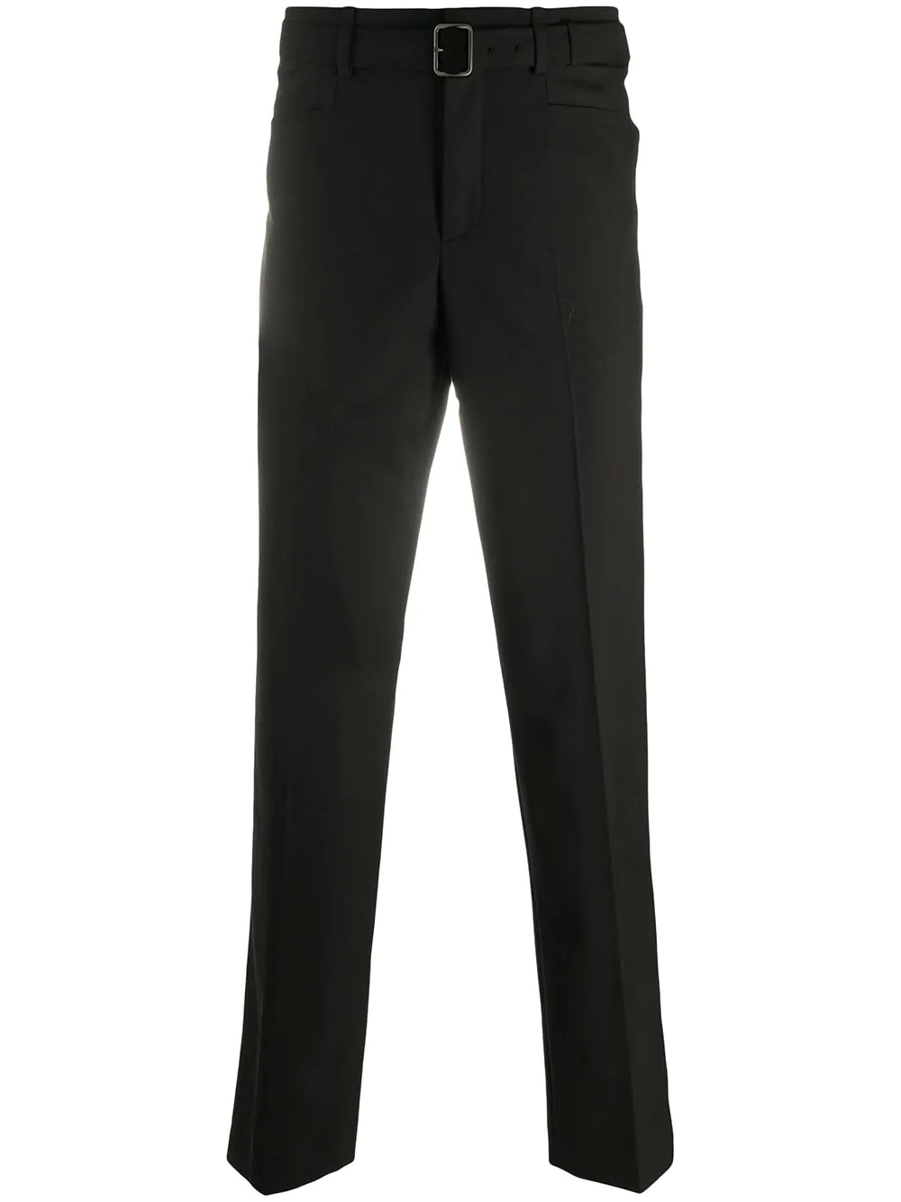 belted slim-fit trousers - 1