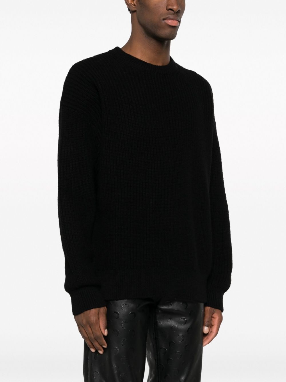 ribbed-knit wool jumper - 4