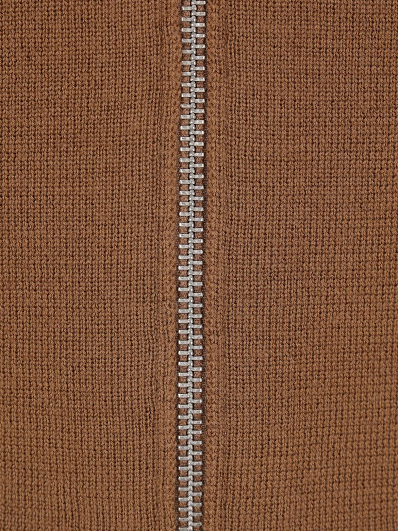 logo-patch zip-fastening cardigan 3