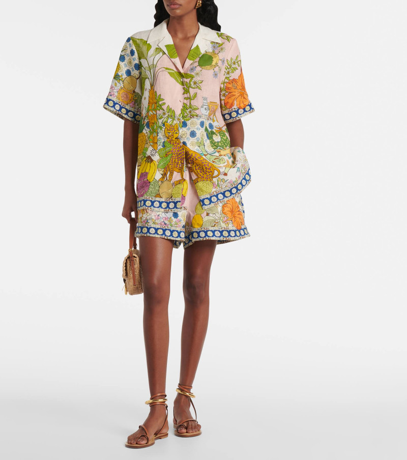 ALÉMAIS Hazel printed linen shirt outlook