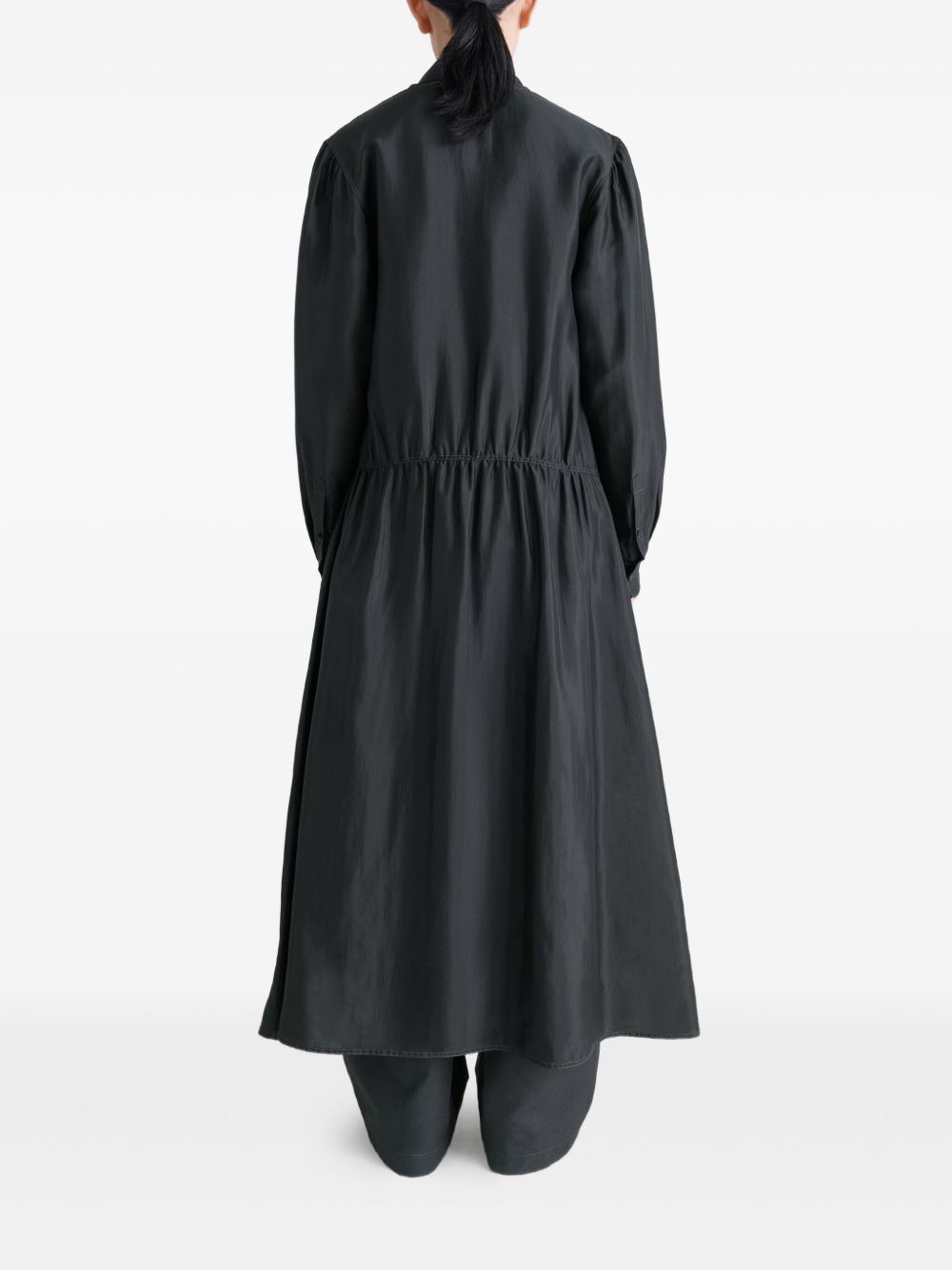 gathered buttoned dress - 4