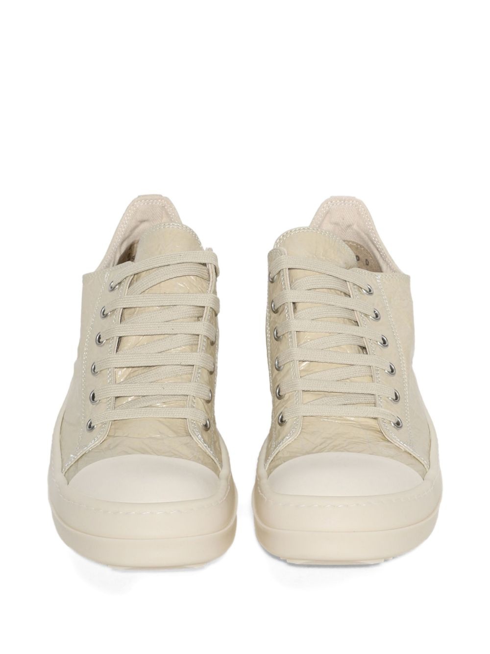 textured lace-up sneakers - 3