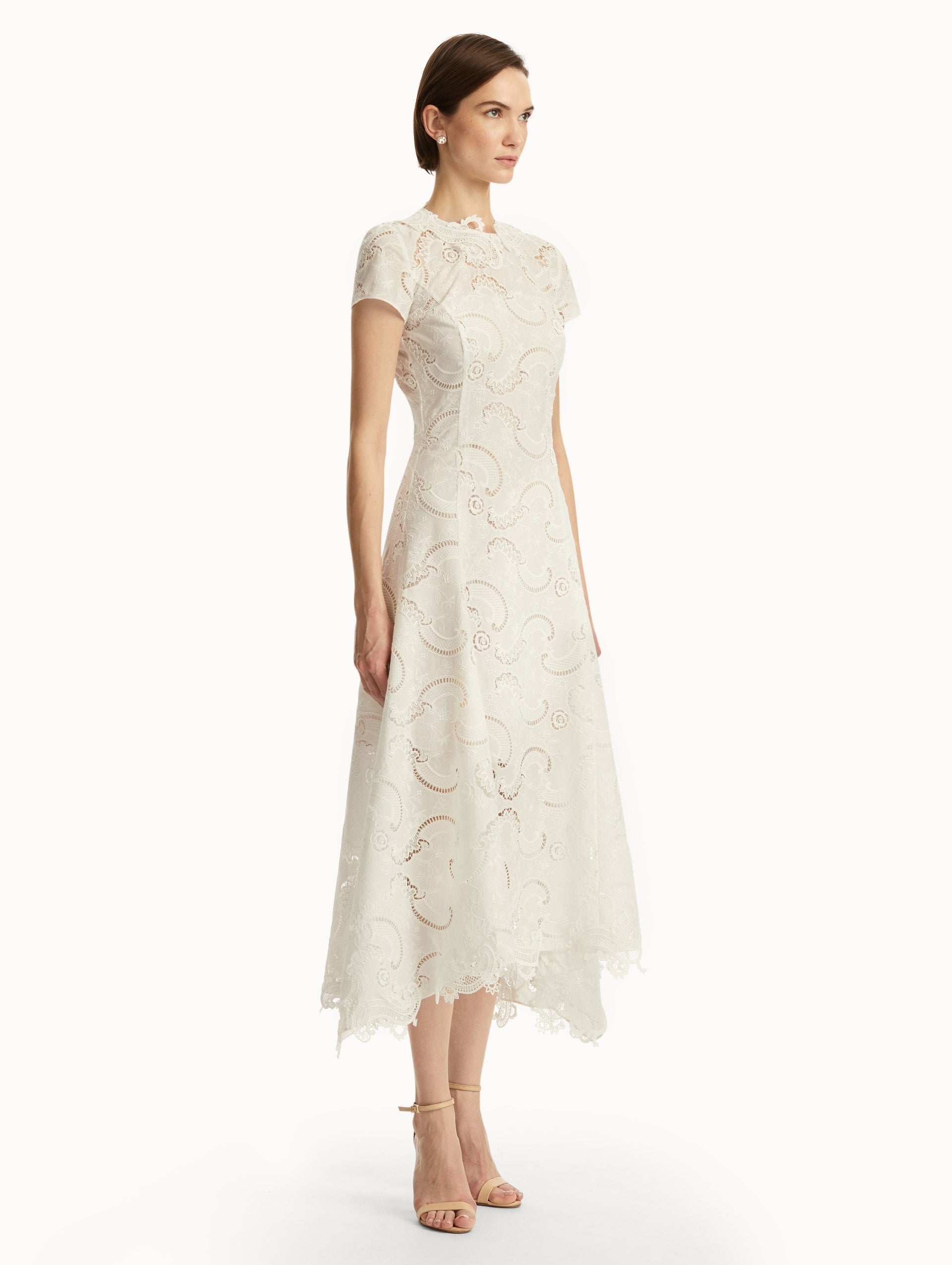 SCROLL GUIPURE DRESS - 4