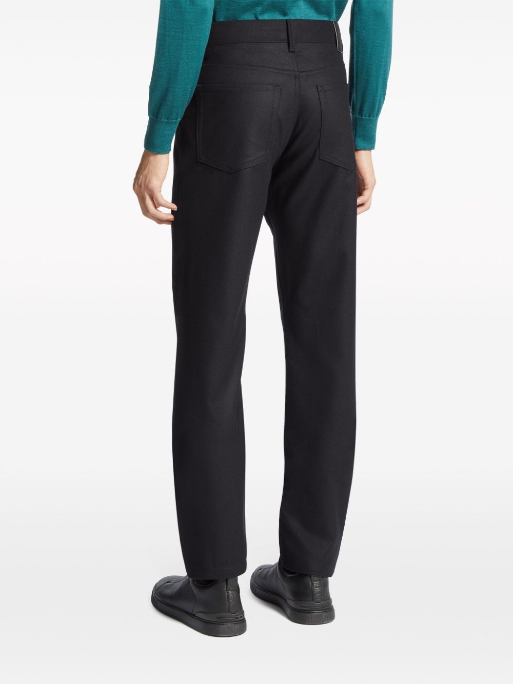 straight-leg logo-patch trousers - 5