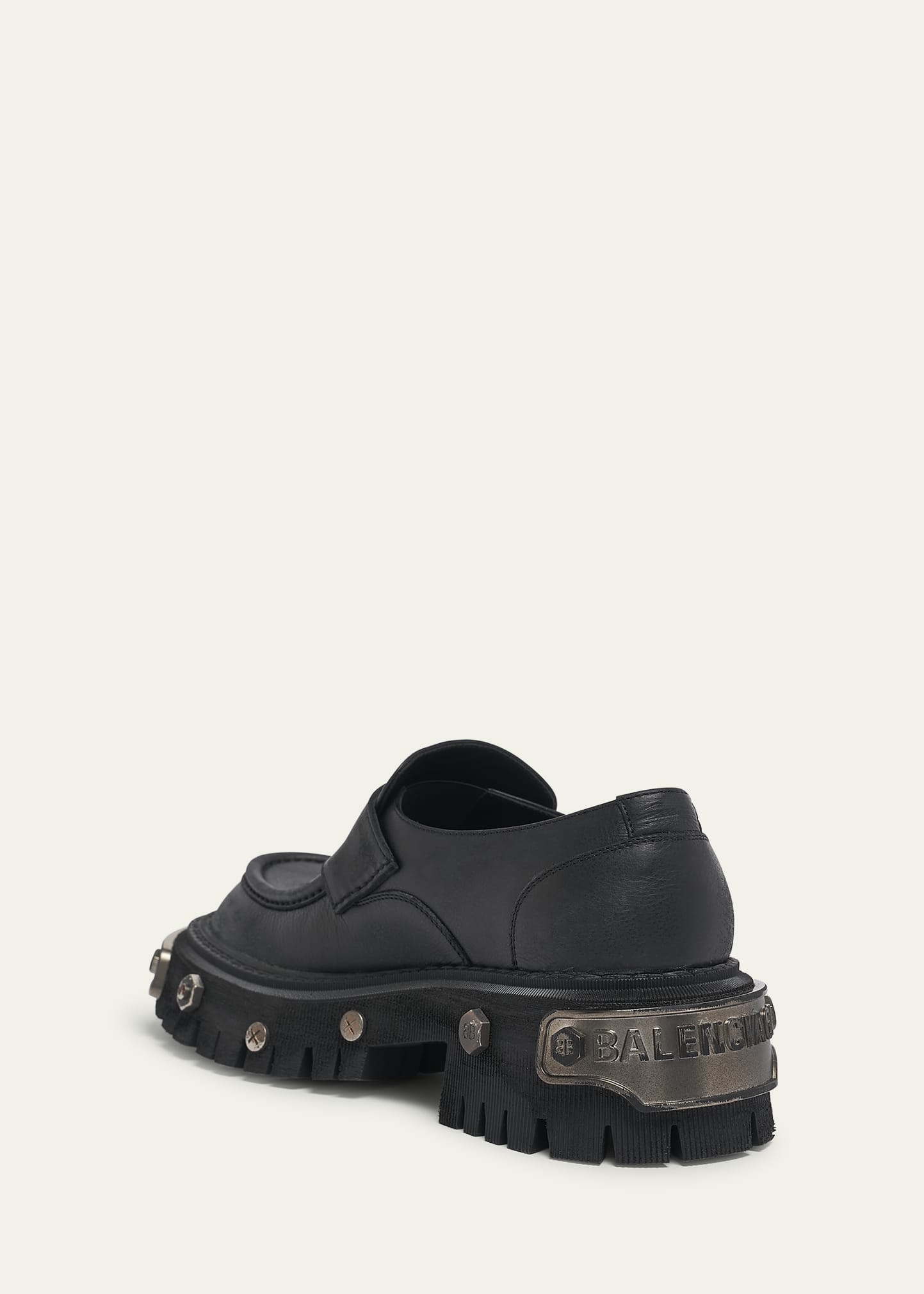 Men's Tractor Leather Chunky Loafers - 2