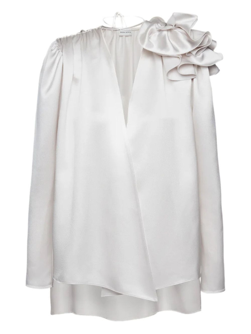 ruffled-shoulder blouse 1
