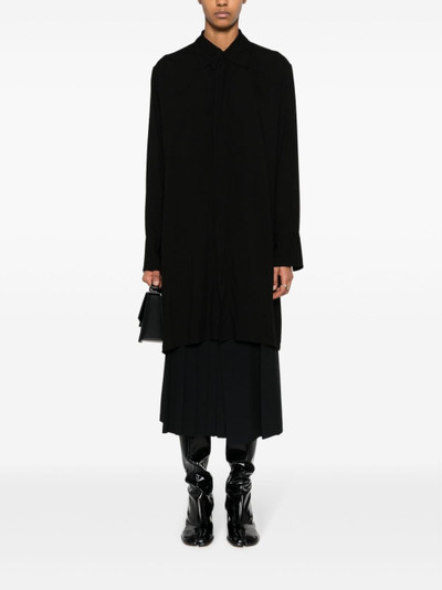 Yohji Yamamoto layered long-sleeve shirtdress outlook