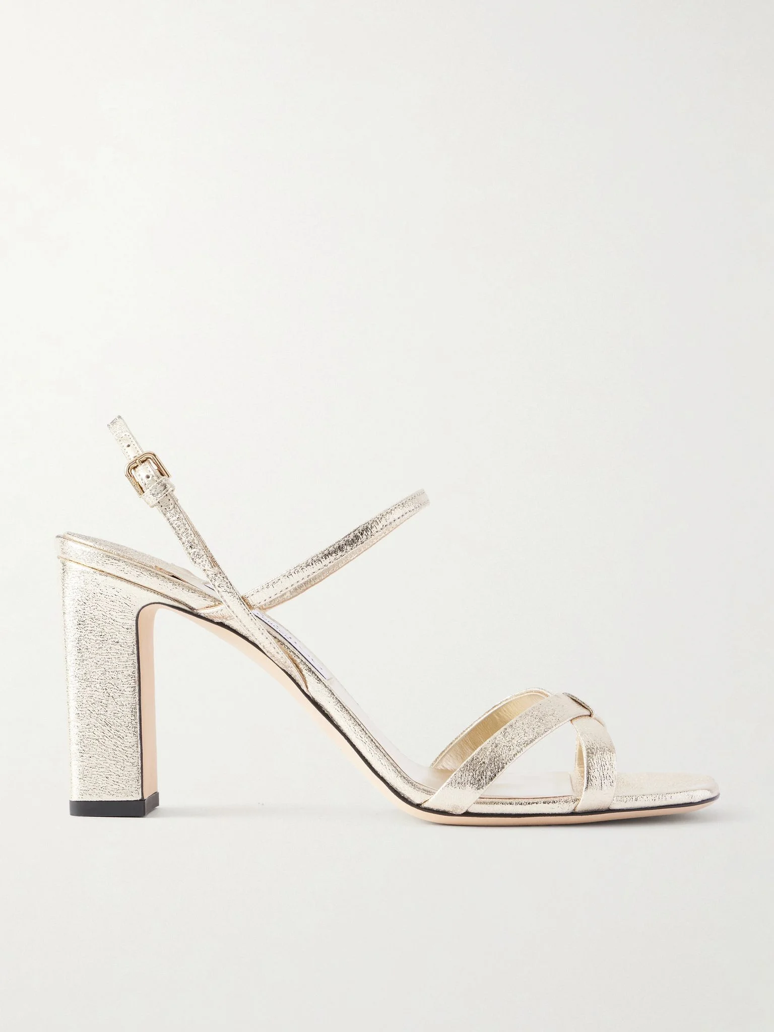 Elsy 85 metallic leather sandals Gold - 1