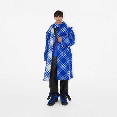 Burberry Check Wool Blanket Cape outlook