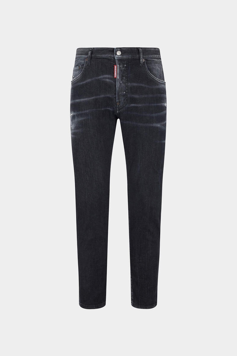 BLACK CLEAN WASH SKATER JEANS - 1