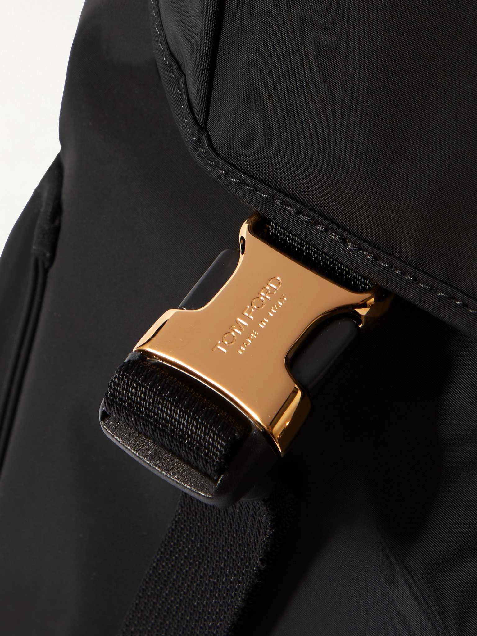 Leather-Trimmed Logo-Appliquèd Nylon Backpack - 5