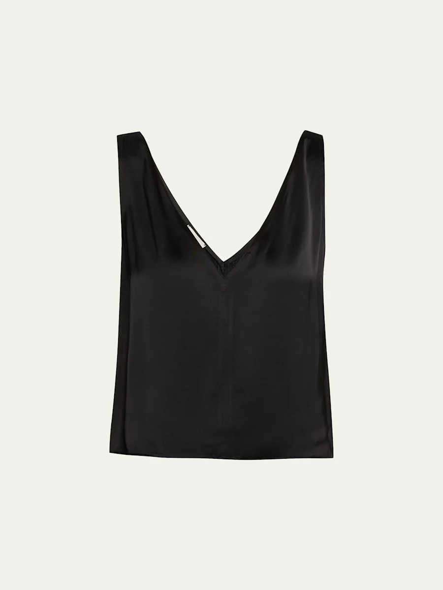 Liana Sleeveless Satin Viscose Top - 1