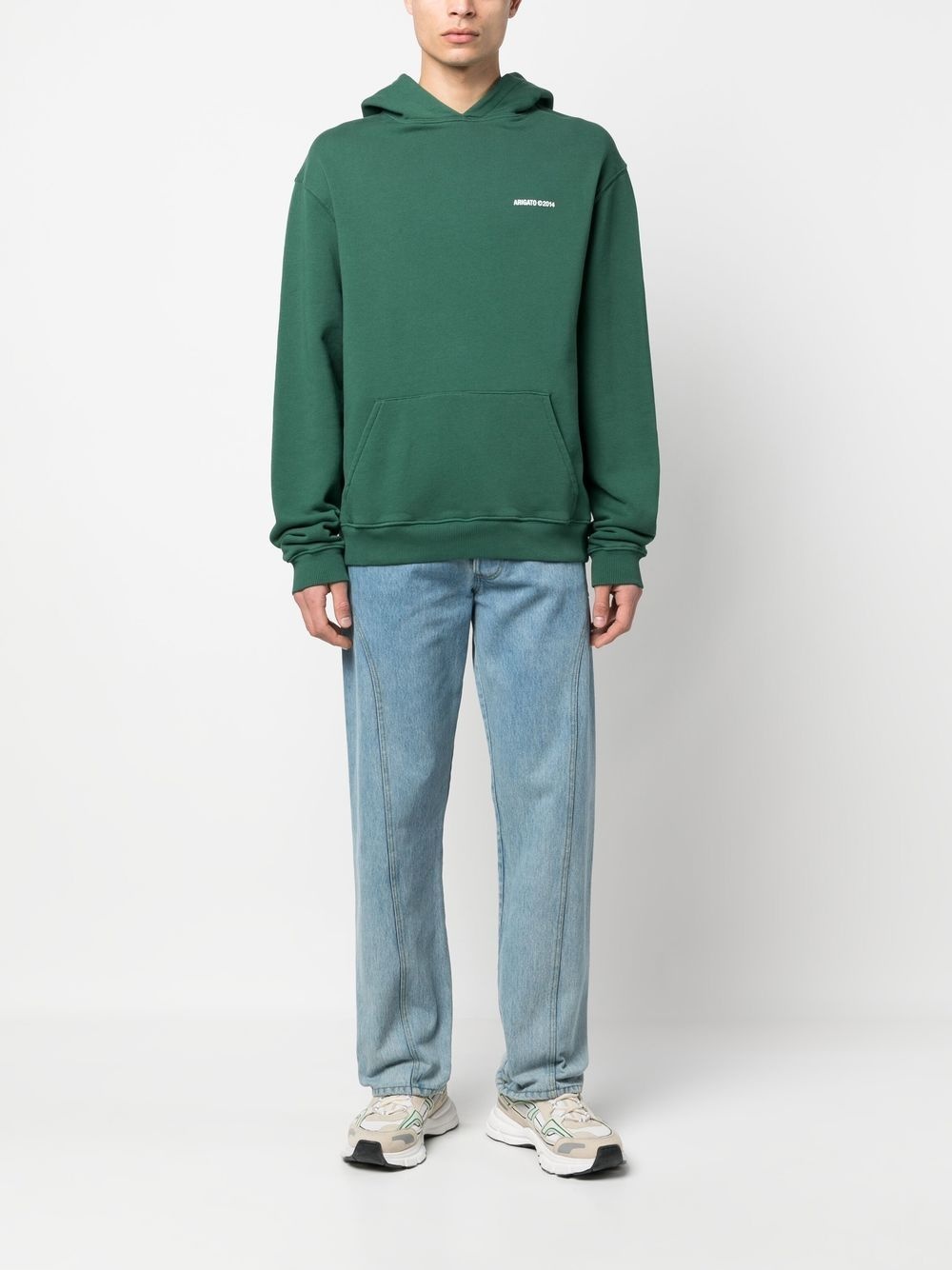 logo-print organic cotton hoodie - 2