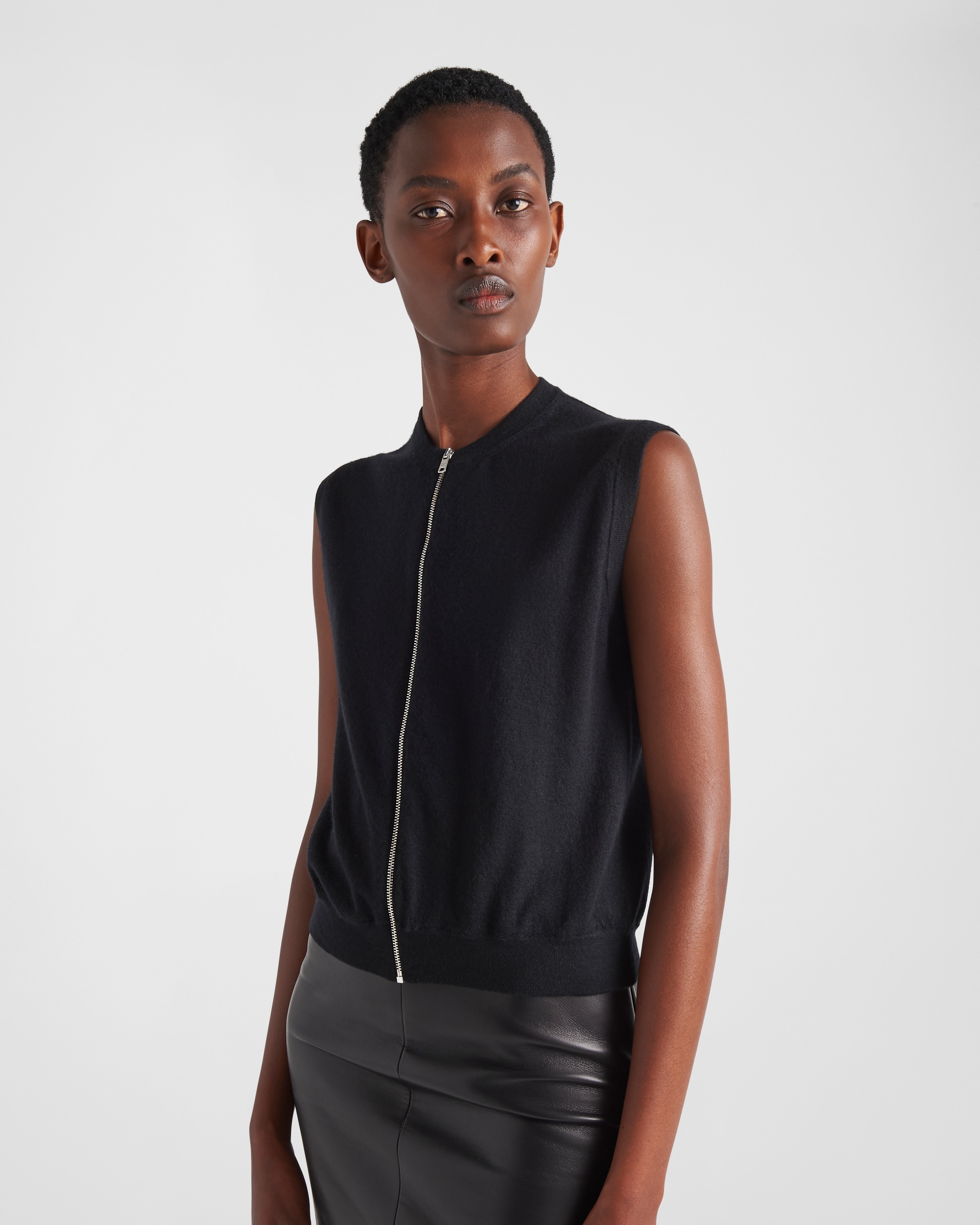 Cashmere zipper vest - 3