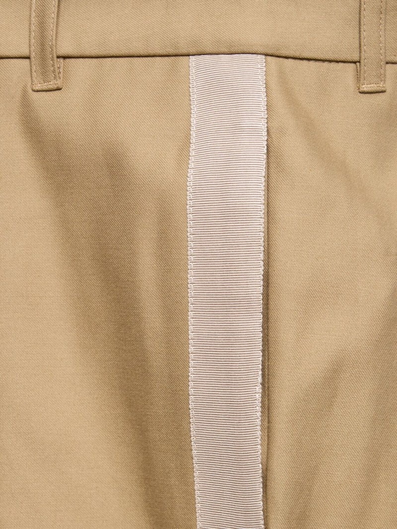 Grosgrain tape suit pants - 4
