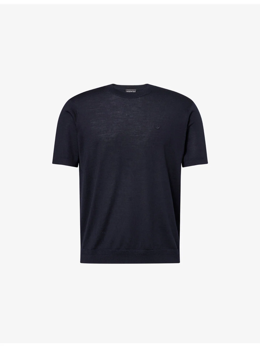 Travel Logo-Embroidered Knit Wool T-Shirt - 1