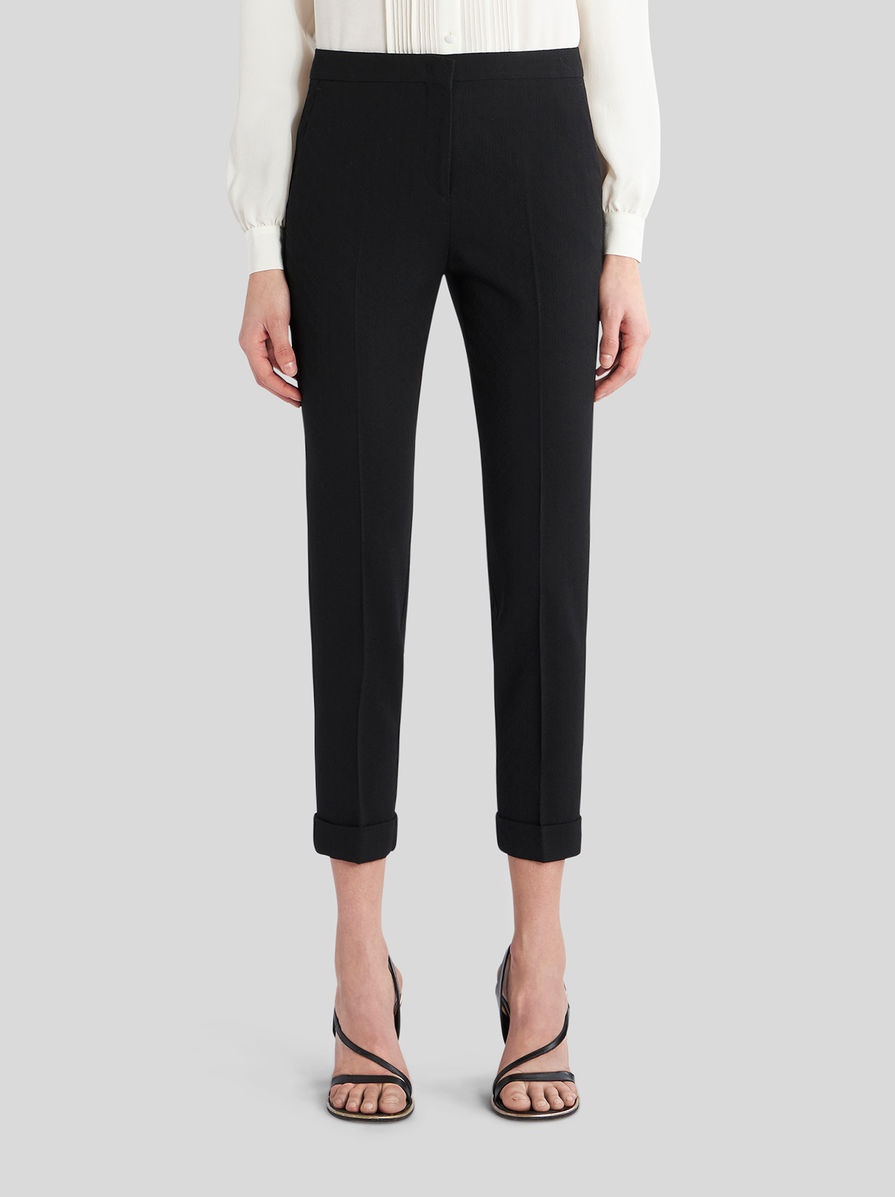 CIGARETTE TROUSERS WITH TURN-UP - 2