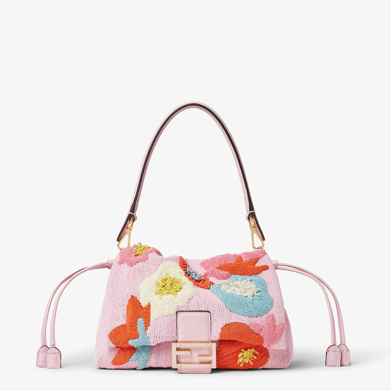 Mamma Baguette Medium Bag embroidered with multicolor beads 1