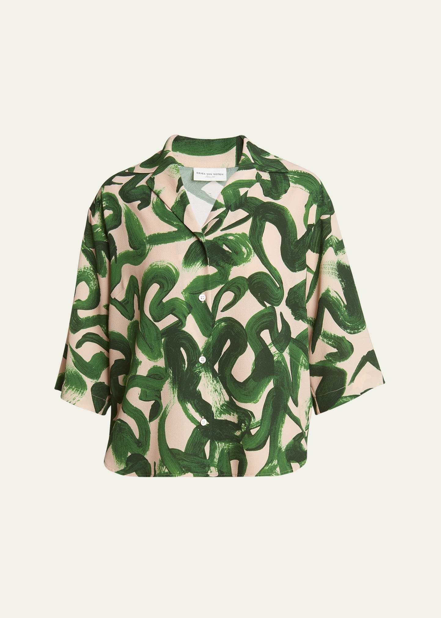Dries Van Noten Cala Printed Button Down Shirt bergdorfgoodman