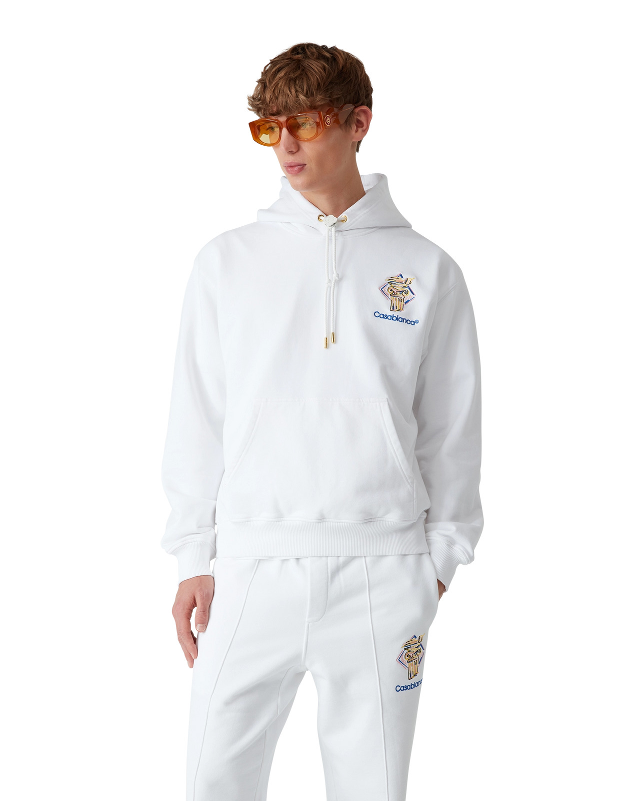 Diamond Column Hooded Sweatshirt | Casablanca Paris - 4