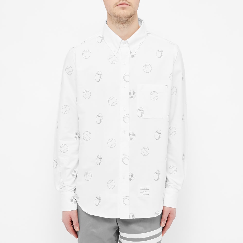 Thom Browne Ball Icon Embroidery Button Down Shirt - 4