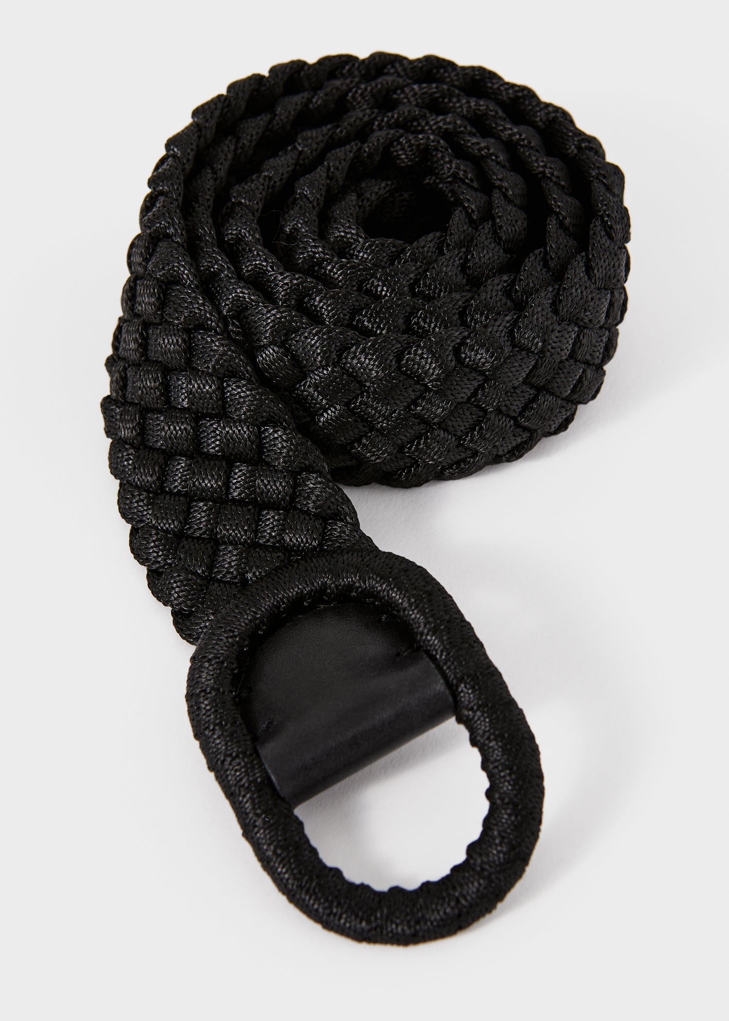 Slim braided fabric belt - 3