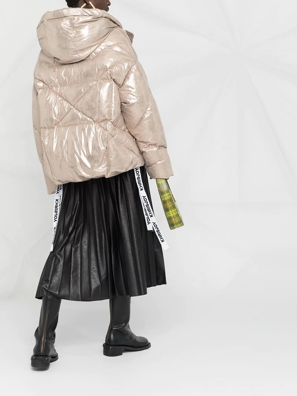 oversized metallic puffer jaccket - 4