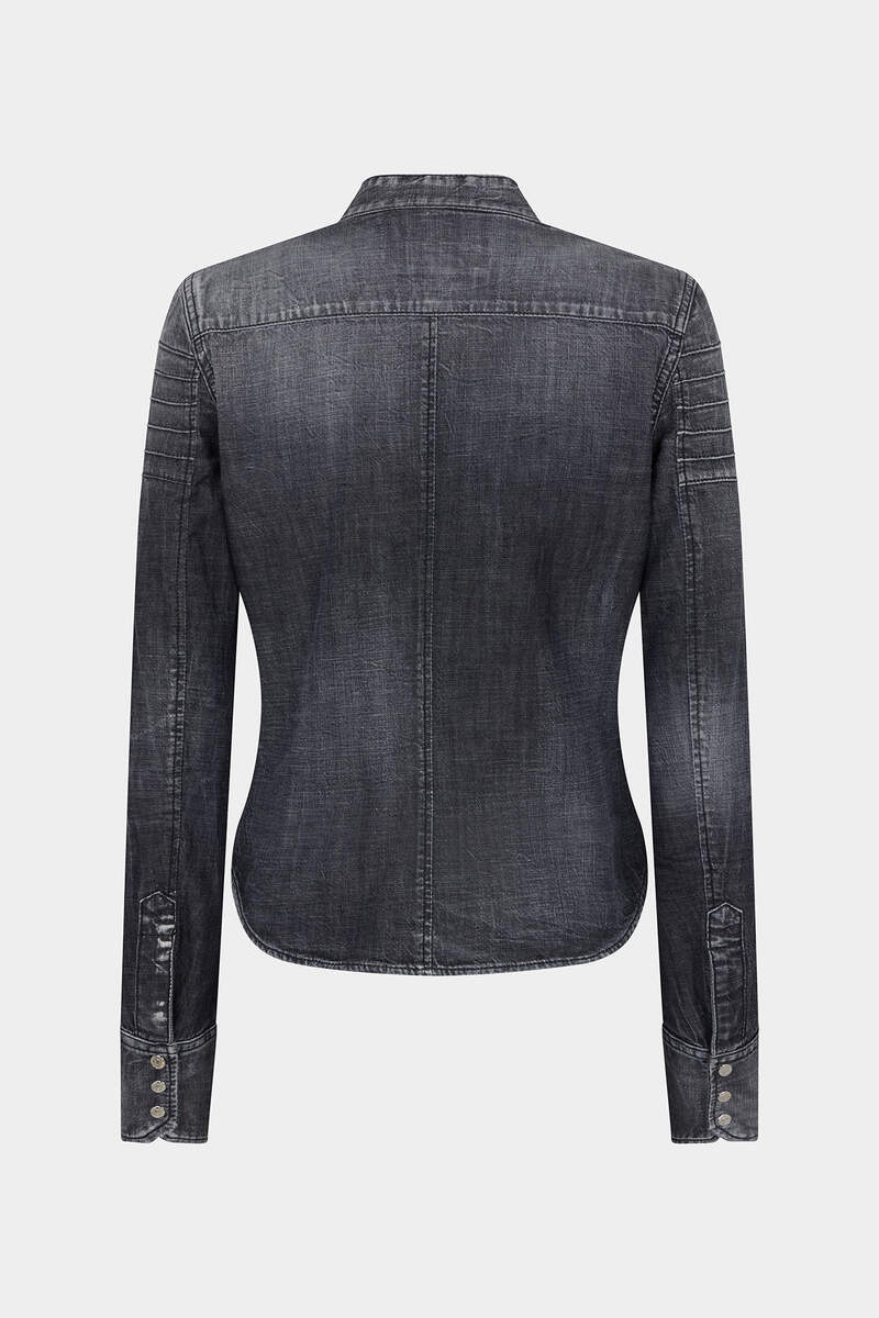 DSQUARED2 LIGHT GREY WASH WESTERN DENIM SHIRT outlook