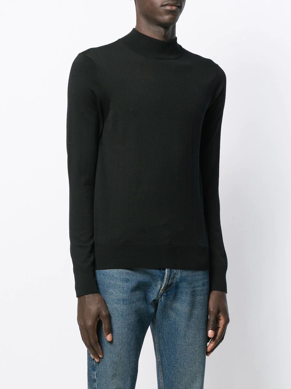 ribbed collar jumper - 5