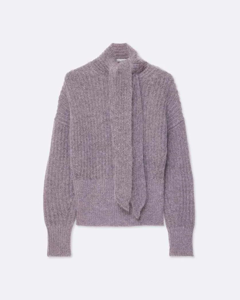 ETTY BOW-DETAIL KNITTED SWEATER - 1