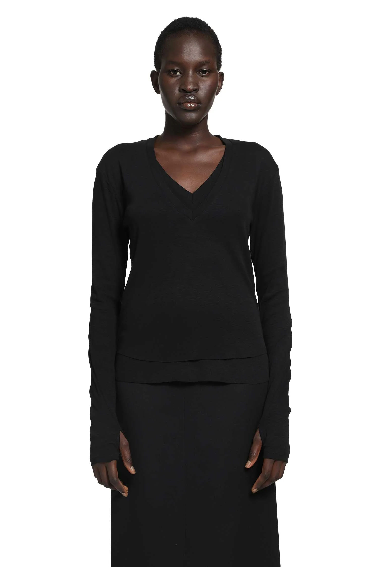 2 In 1 V-neck T-shirt - 1