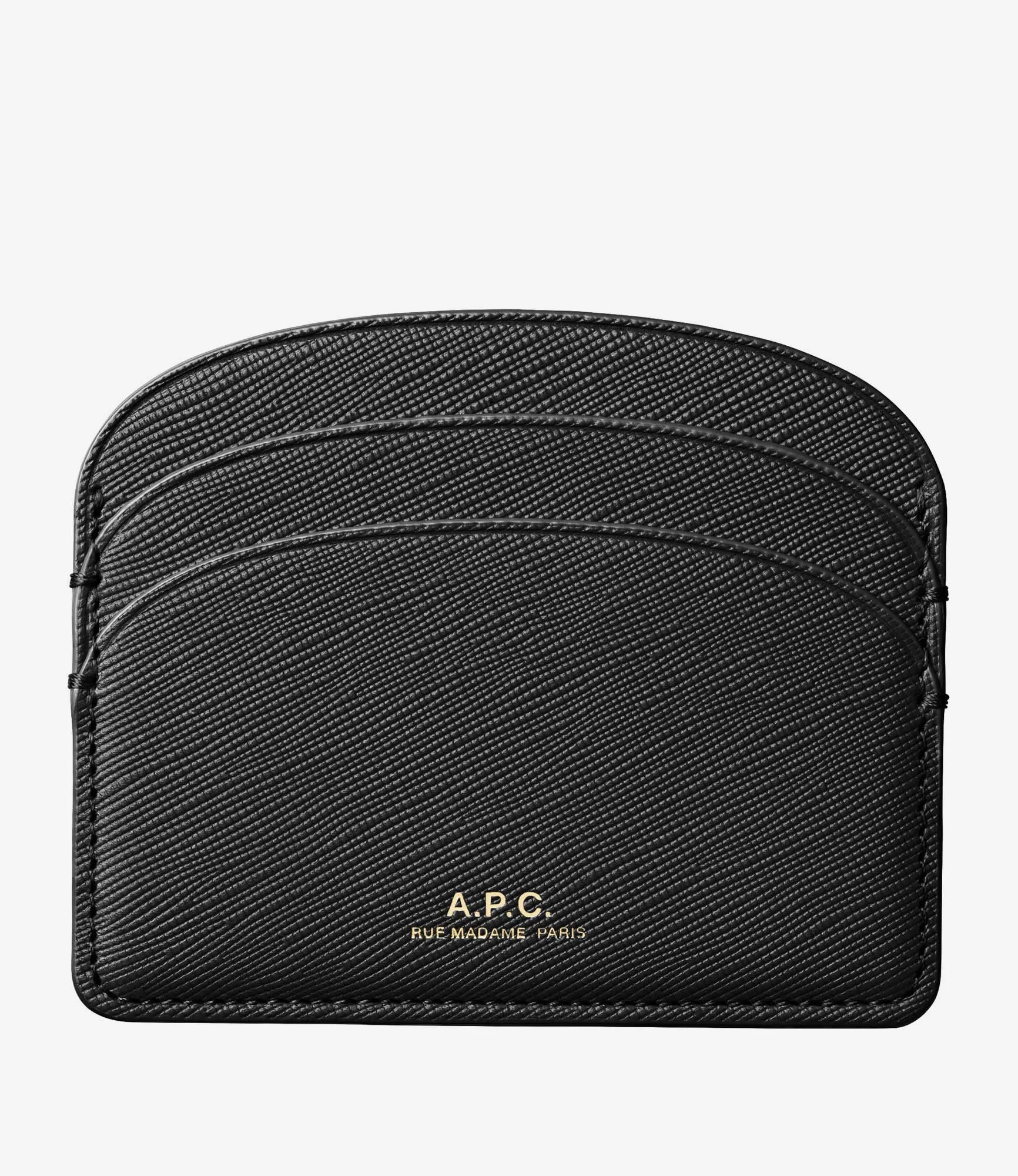 DEMI-LUNE CARDHOLDER - CALFSKIN LEATHER - A.P.C. ACCESSORIES - 1