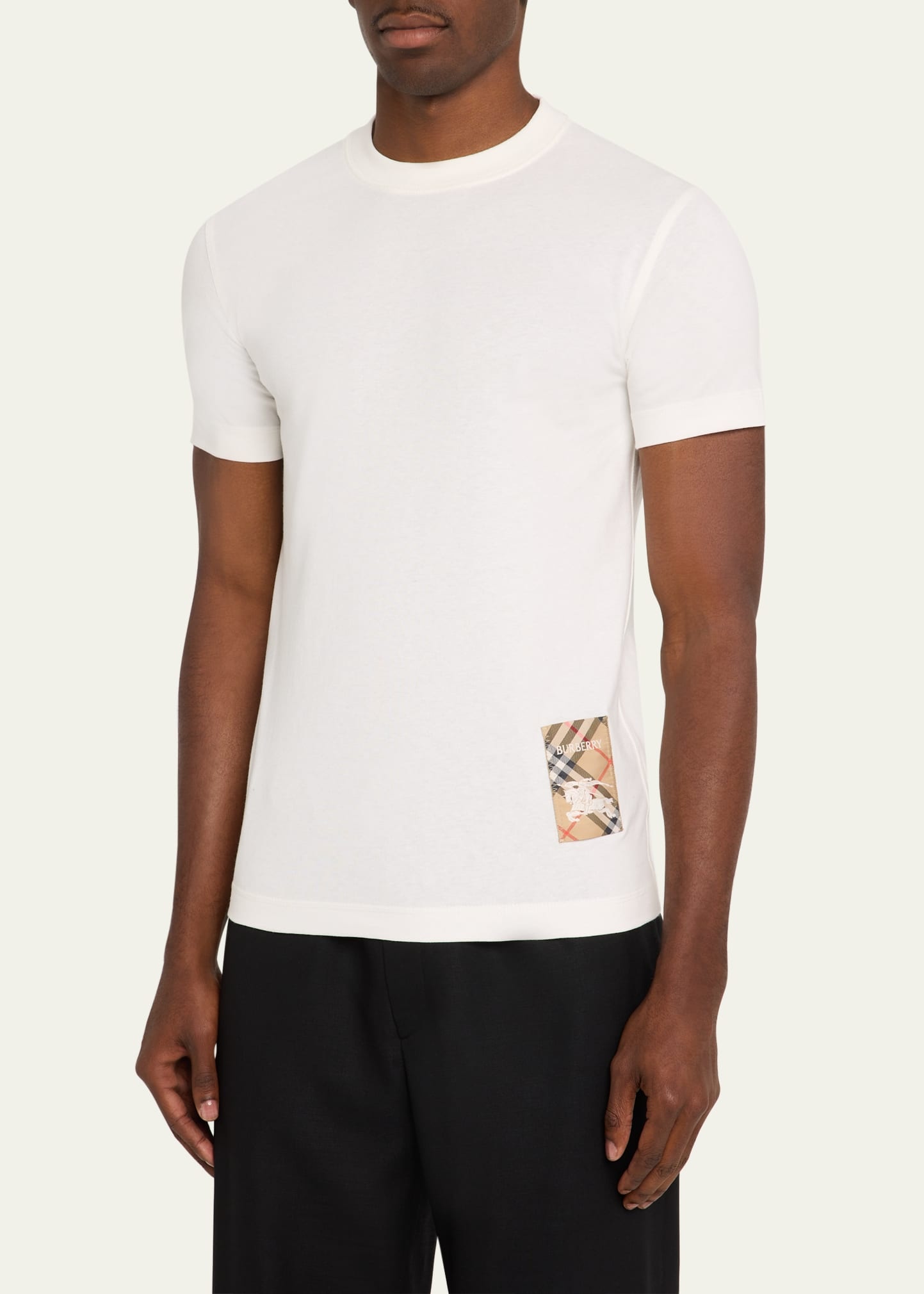 Men's Jersey Check Patch T-Shirt - 4