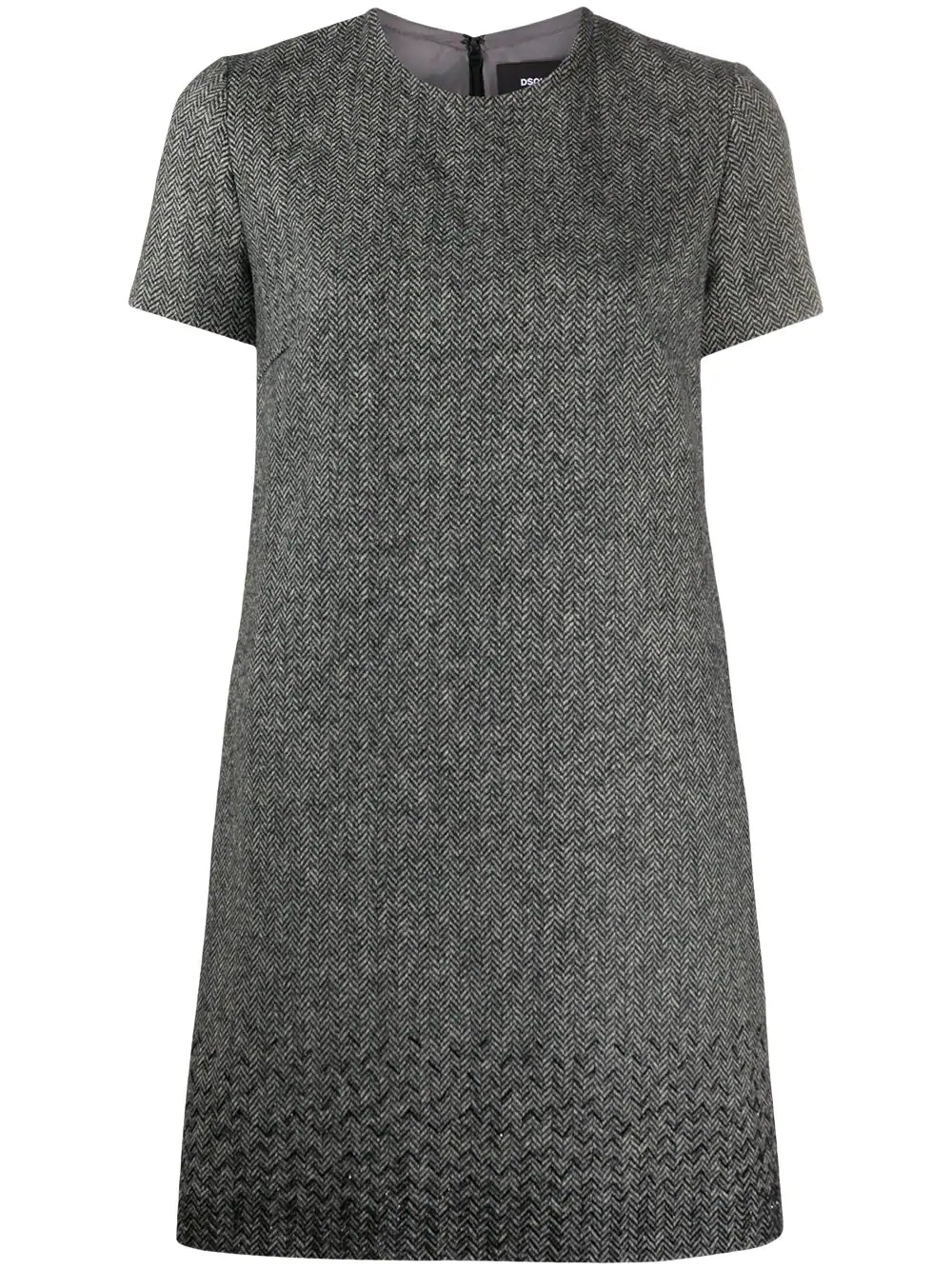 herringbone shift dress - 1