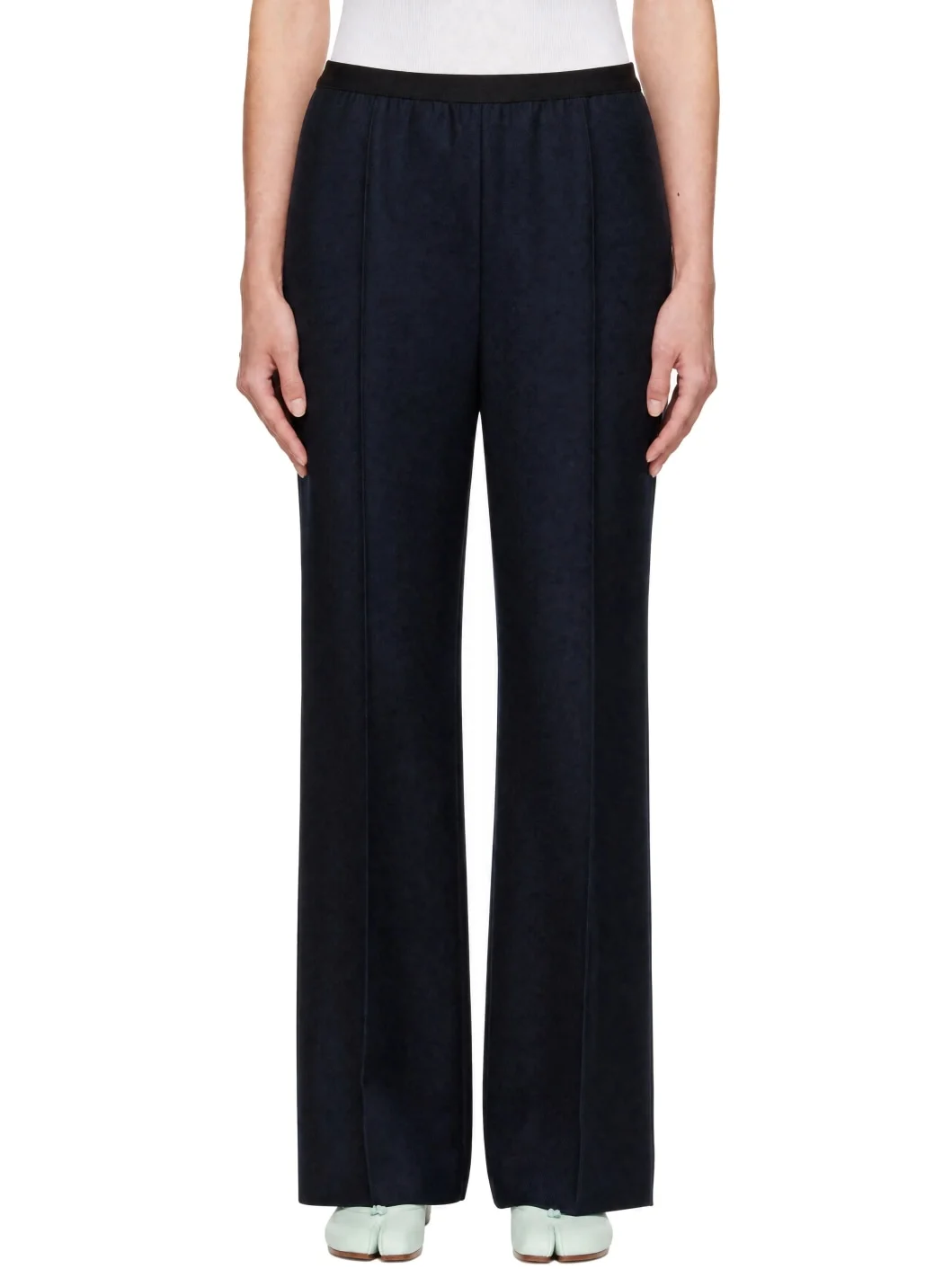 Navy Minimal Trousers - 1