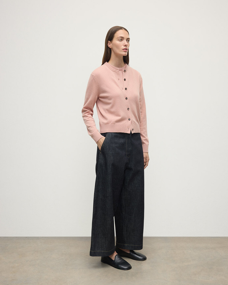 Classic Cashmere Pink Cardigan 1