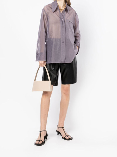 LOW CLASSIC sheer point-collar shirt outlook