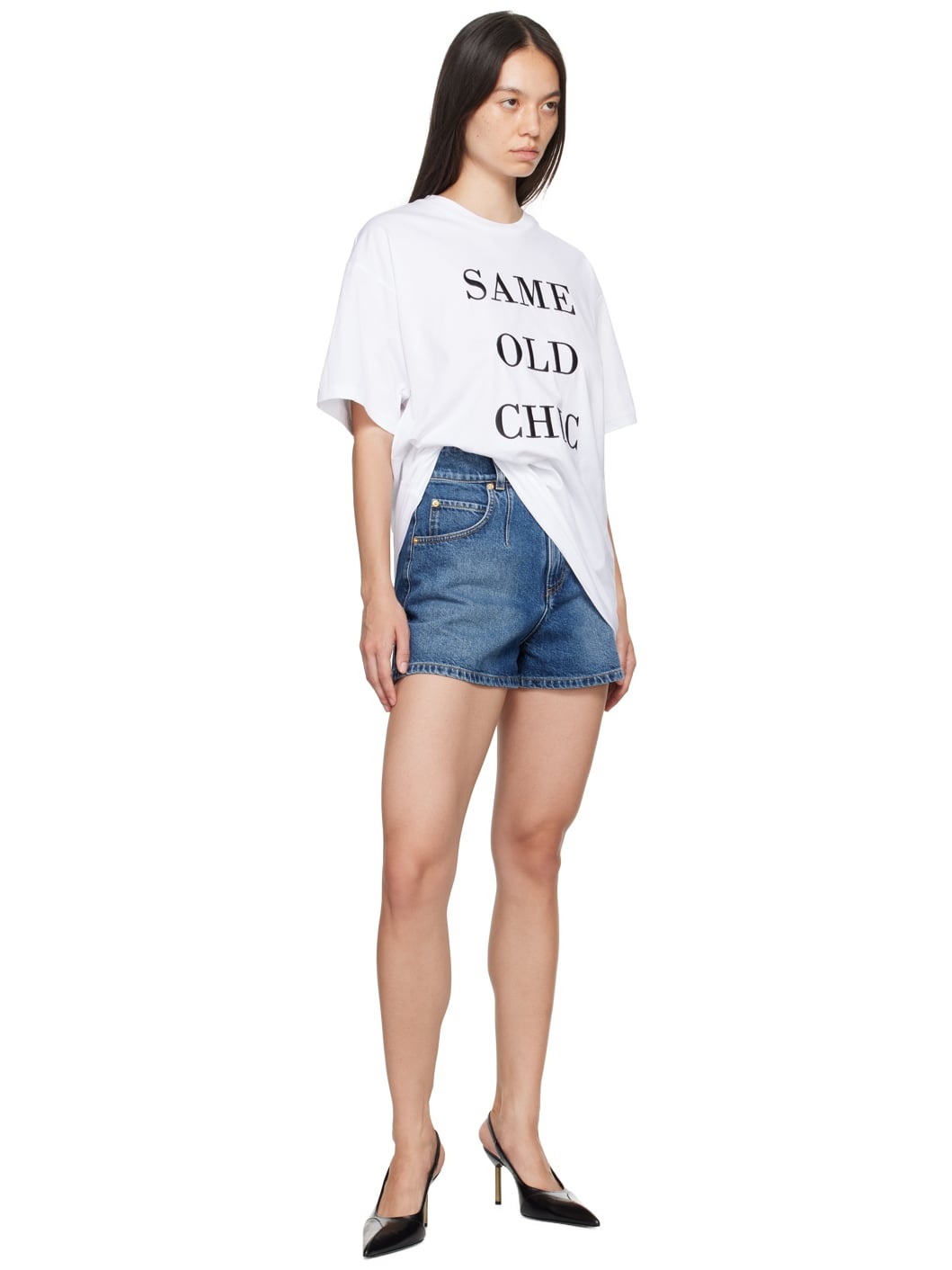 White 'Same Old Chic' T-Shirt - 4