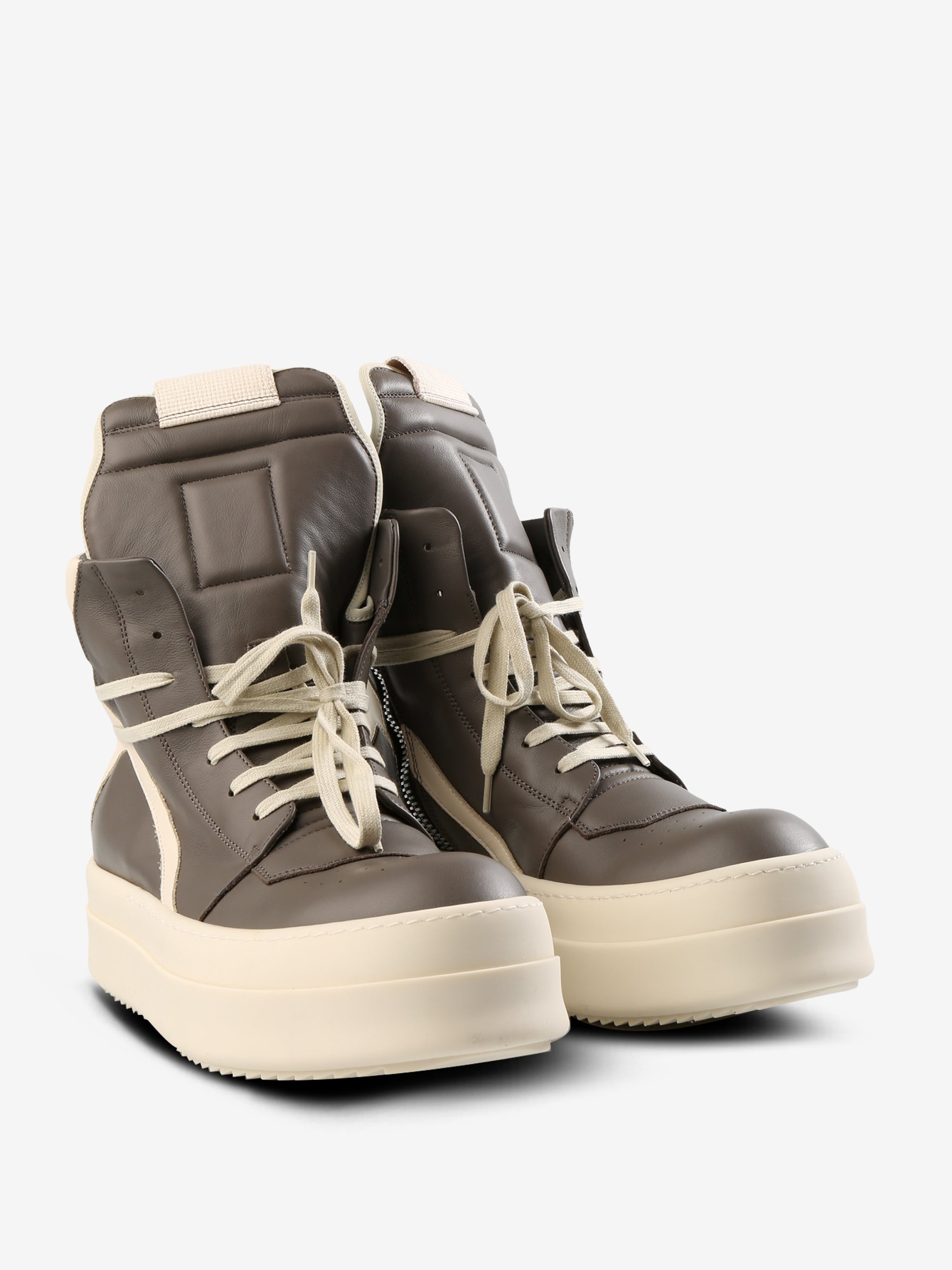 RICK OWENS - Men Leather Mega Bumper Geobasket - 2