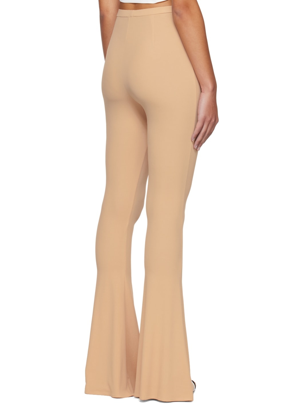 Beige Flared Trousers - 3