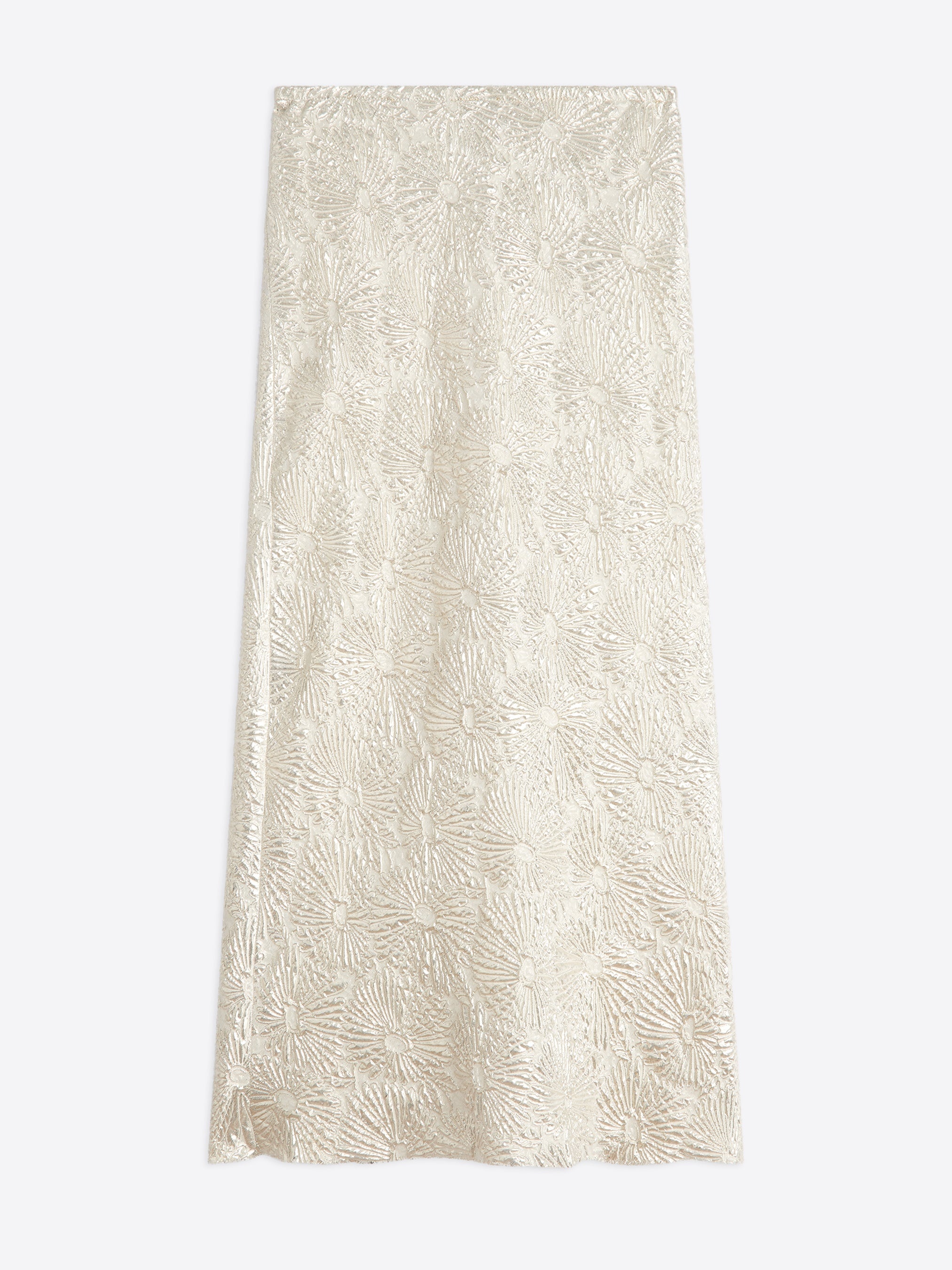 SILVER JACQUARD SKIRT - 1